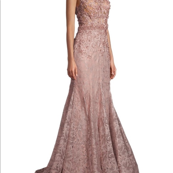 Mac Duggal Beaded Lace Gown - Picture 2 of 10